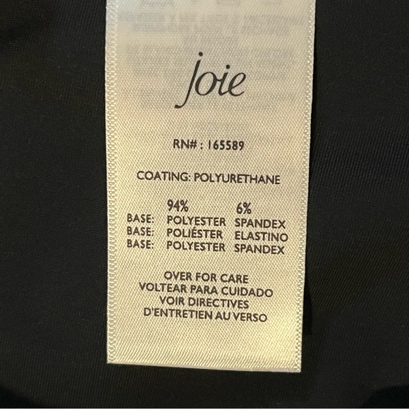 Joie Black Faux Leather Pants Size Large NWT - Picture 8 of 13